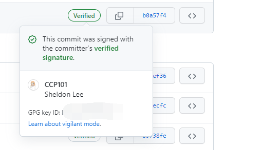 GitHub verified